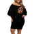 Witch Skull Off Shoulder Short Dress Hello Darkness My Old Friend I Come To Drink With You - Wonder Print Shop