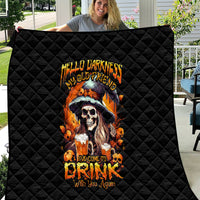 Witch Skull Quilt Hello Darkness My Old Friend I Come To Drink With You - Wonder Print Shop