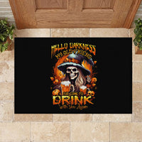 Witch Skull Rubber Doormat Hello Darkness My Old Friend I Come To Drink With You - Wonder Print Shop