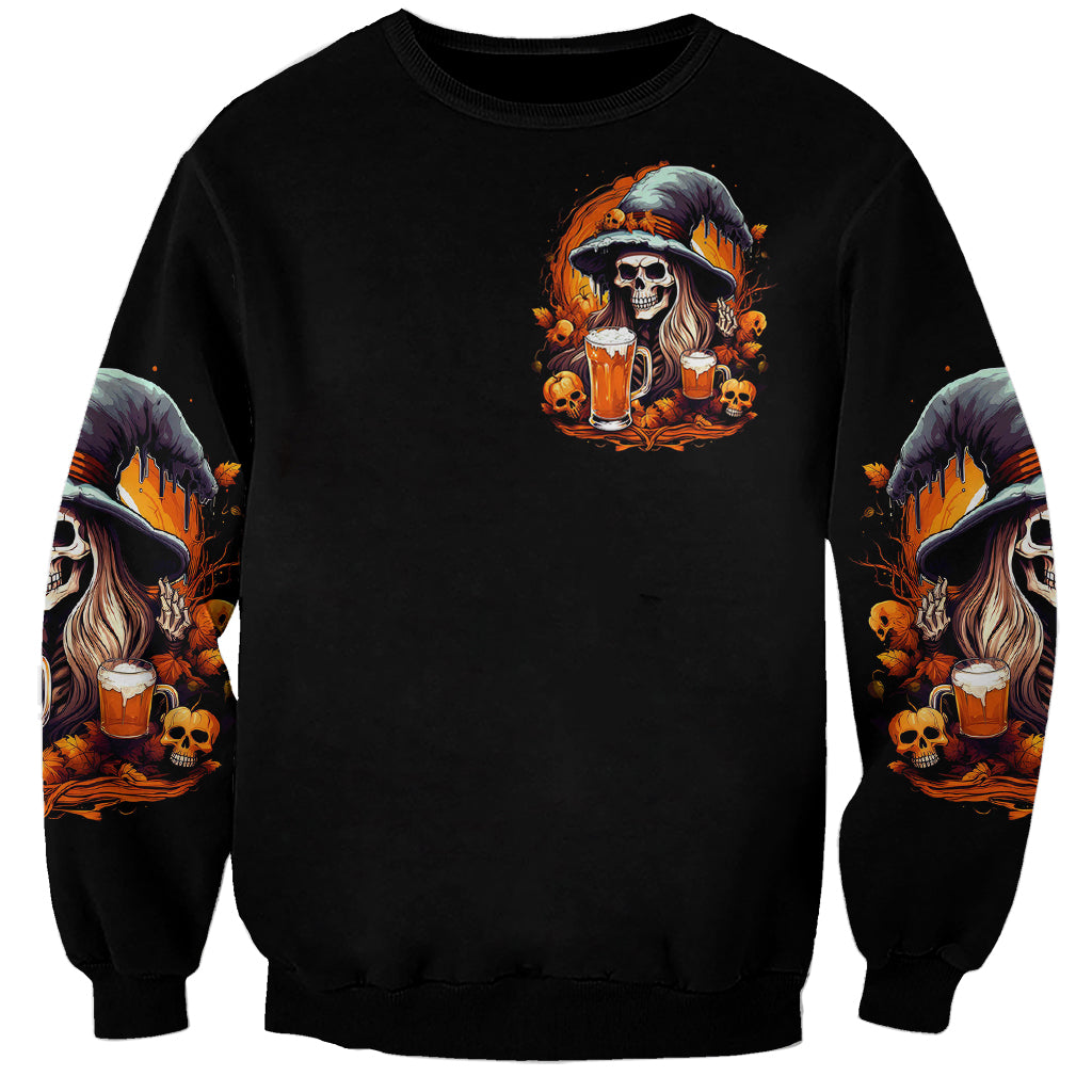 Witch Skull Sweatshirt Hello Darkness My Old Friend I Come To Drink With You - Wonder Print Shop