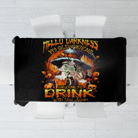 Witch Skull Tablecloth Hello Darkness My Old Friend I Come To Drink With You - Wonder Print Shop