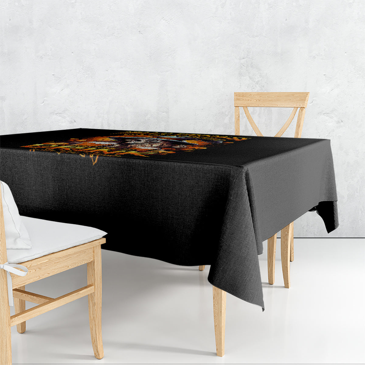 Witch Skull Tablecloth Hello Darkness My Old Friend I Come To Drink With You - Wonder Print Shop
