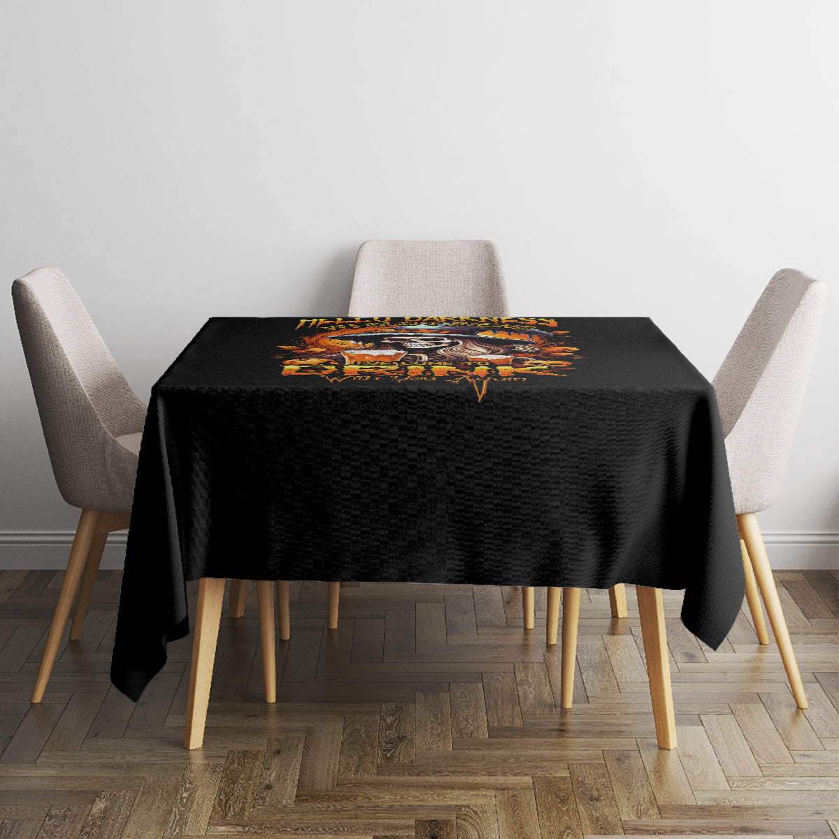 Witch Skull Tablecloth Hello Darkness My Old Friend I Come To Drink With You - Wonder Print Shop