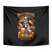Witch Skull Tapestry Hello Darkness My Old Friend I Come To Drink With You - Wonder Print Shop