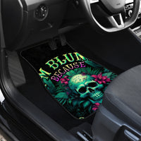 Tropical Skull Car Mats I'm Blunt Because God Rolled Me That Way - Wonder Print Shop