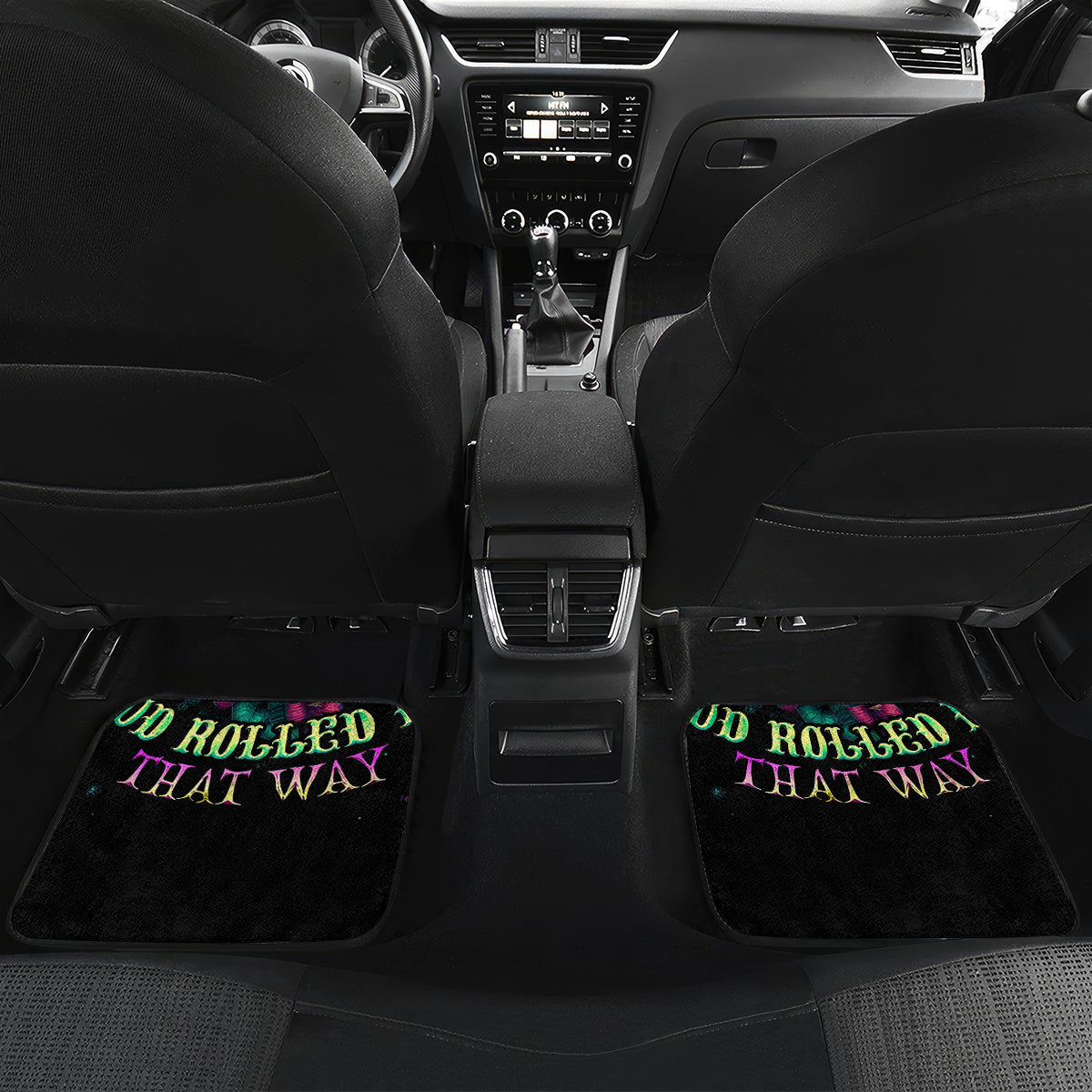 Tropical Skull Car Mats I'm Blunt Because God Rolled Me That Way - Wonder Print Shop