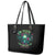 Tropical Skull Leather Tote Bag I'm Blunt Because God Rolled Me That Way - Wonder Print Shop