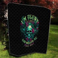 Tropical Skull Quilt I'm Blunt Because God Rolled Me That Way - Wonder Print Shop