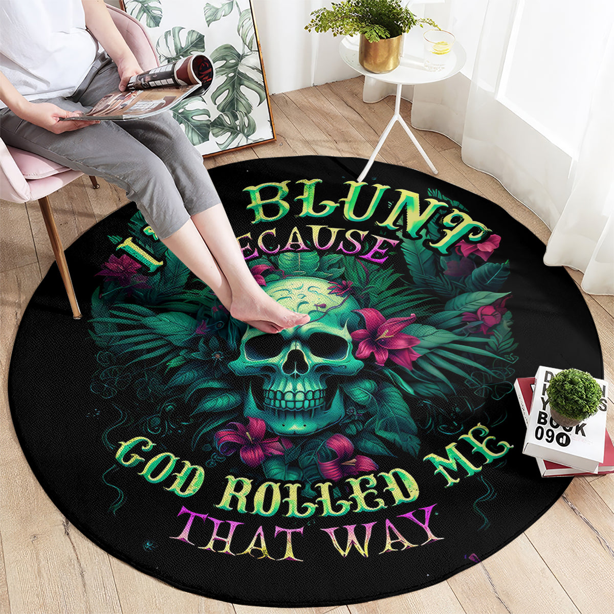 tropical-skull-round-carpet-im-blunt-because-god-rolled-me-that-way