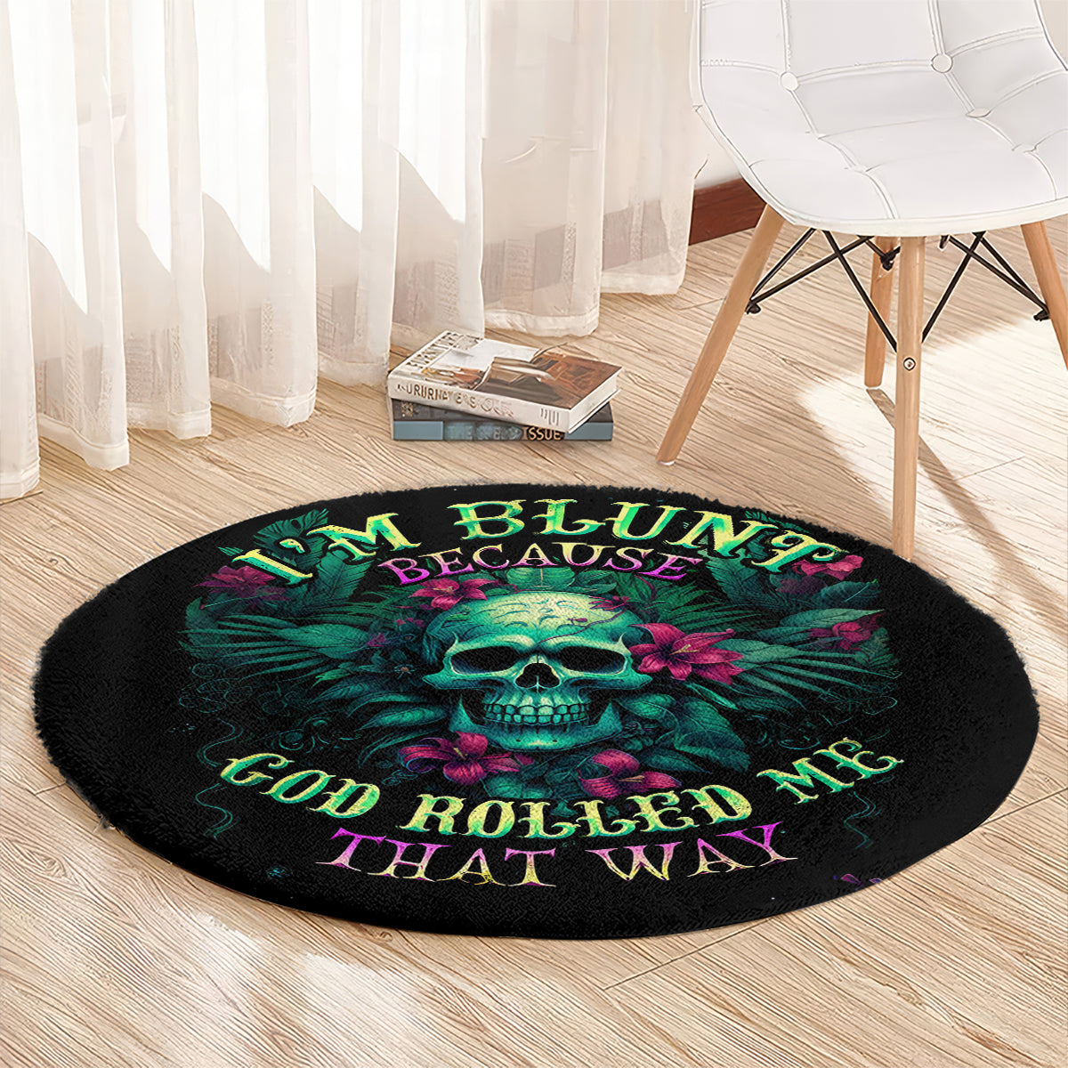 tropical-skull-round-carpet-im-blunt-because-god-rolled-me-that-way