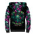 Tropical Skull Sherpa Hoodie I'm Blunt Because God Rolled Me That Way - Wonder Print Shop