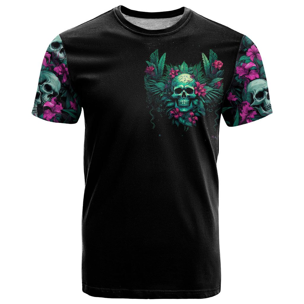 Tropical Skull T Shirt I'm Blunt Because God Rolled Me That Way - Wonder Print Shop