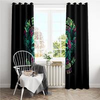 Tropical Skull Window Curtain I'm Blunt Because God Rolled Me That Way - Wonder Print Shop