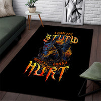 Jack O Lantern Skull Area Rug I Can Fix Stupid But It's Gonna Hurt - Wonder Print Shop