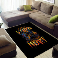 Jack O Lantern Skull Area Rug I Can Fix Stupid But It's Gonna Hurt - Wonder Print Shop