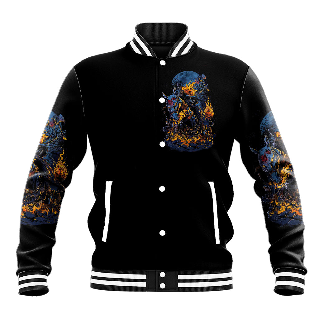 Jack O Lantern Skull Baseball Jacket I Can Fix Stupid But It's Gonna Hurt - Wonder Print Shop