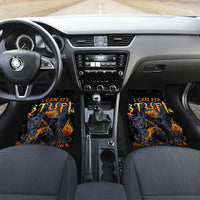 Jack O Lantern Skull Car Mats I Can Fix Stupid But It's Gonna Hurt - Wonder Print Shop
