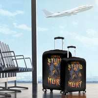Jack O Lantern Skull Luggage Cover I Can Fix Stupid But It's Gonna Hurt - Wonder Print Shop