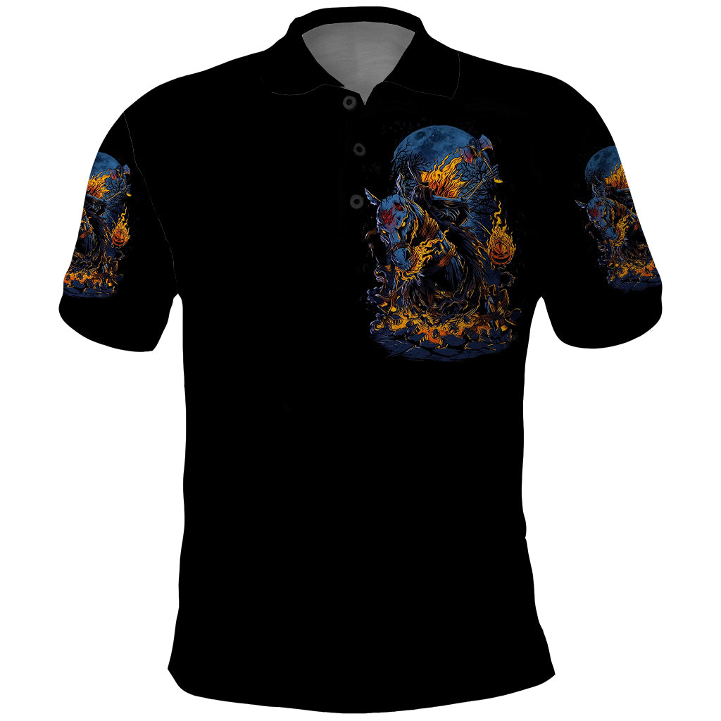 Jack O Lantern Skull Polo Shirt I Can Fix Stupid But It's Gonna Hurt - Wonder Print Shop