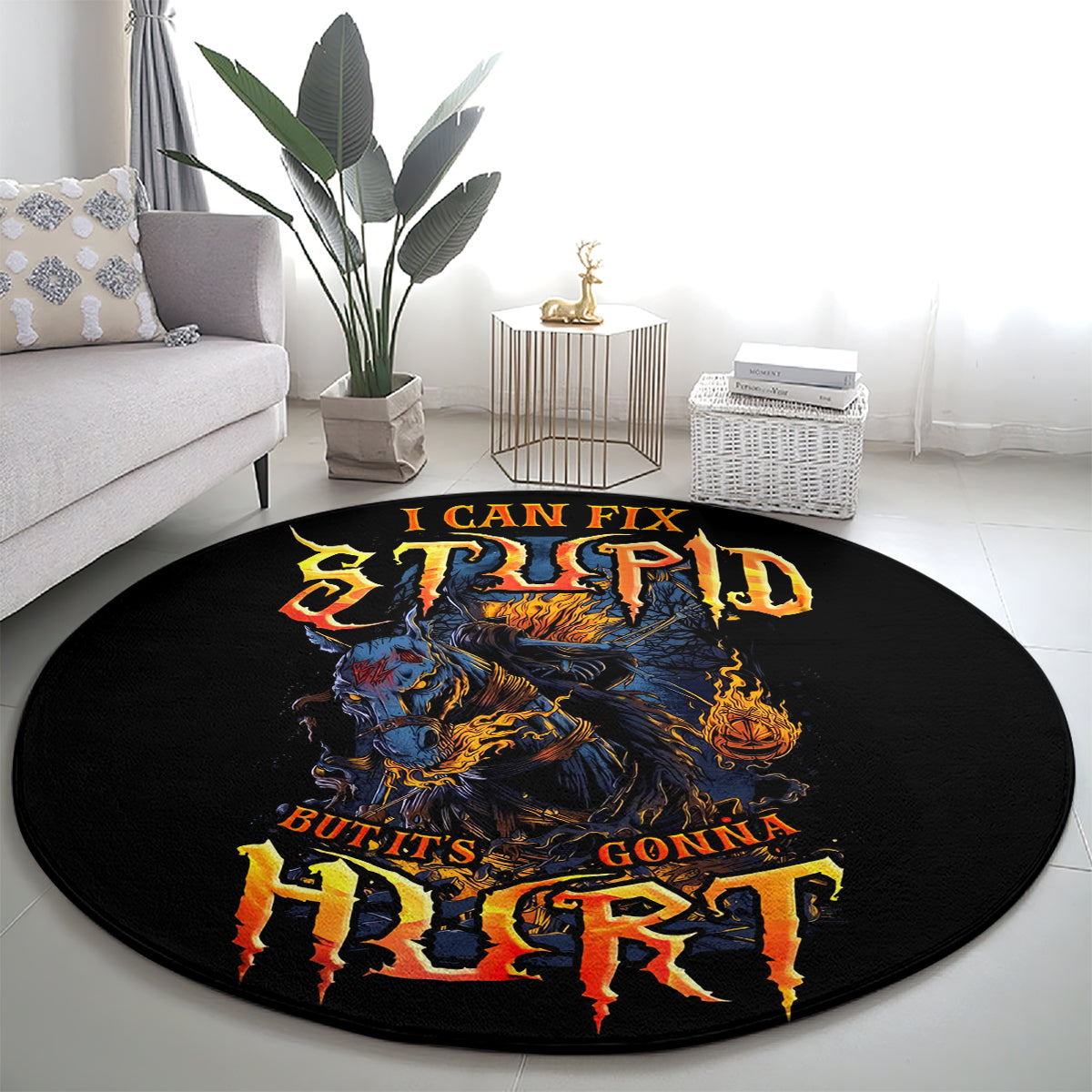 jack-o-lantern-skull-round-carpet-i-can-fix-stupid-but-its-gonna-hurt