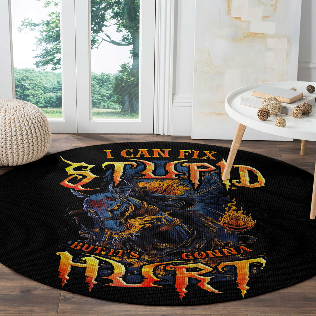 jack-o-lantern-skull-round-carpet-i-can-fix-stupid-but-its-gonna-hurt
