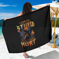 Jack O Lantern Skull Sarong I Can Fix Stupid But It's Gonna Hurt - Wonder Print Shop