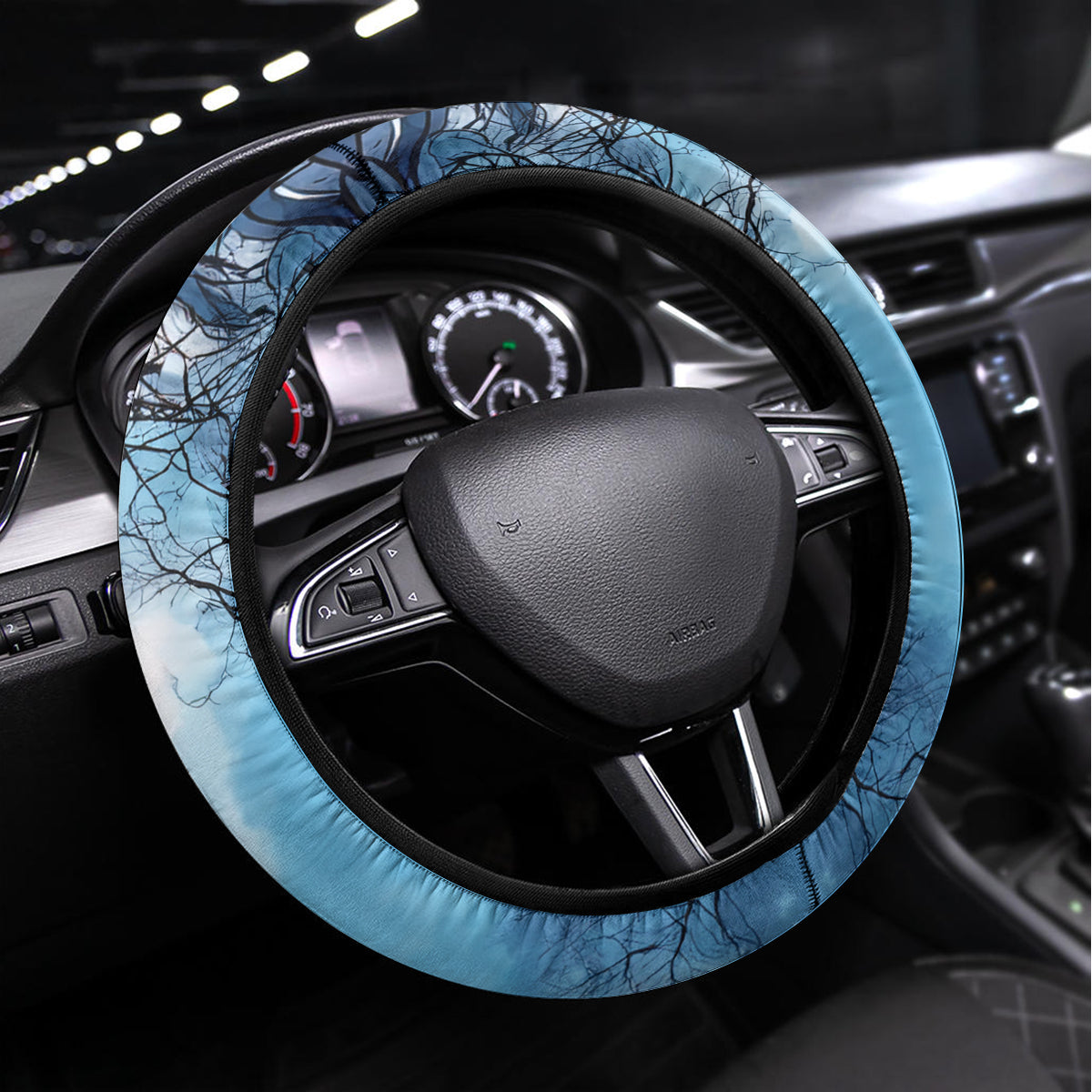 Jack O Lantern Skull Steering Wheel Cover I Can Fix Stupid But It's Gonna Hurt - Wonder Print Shop