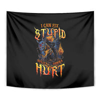 Jack O Lantern Skull Tapestry I Can Fix Stupid But It's Gonna Hurt - Wonder Print Shop