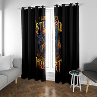 Jack O Lantern Skull Window Curtain I Can Fix Stupid But It's Gonna Hurt - Wonder Print Shop