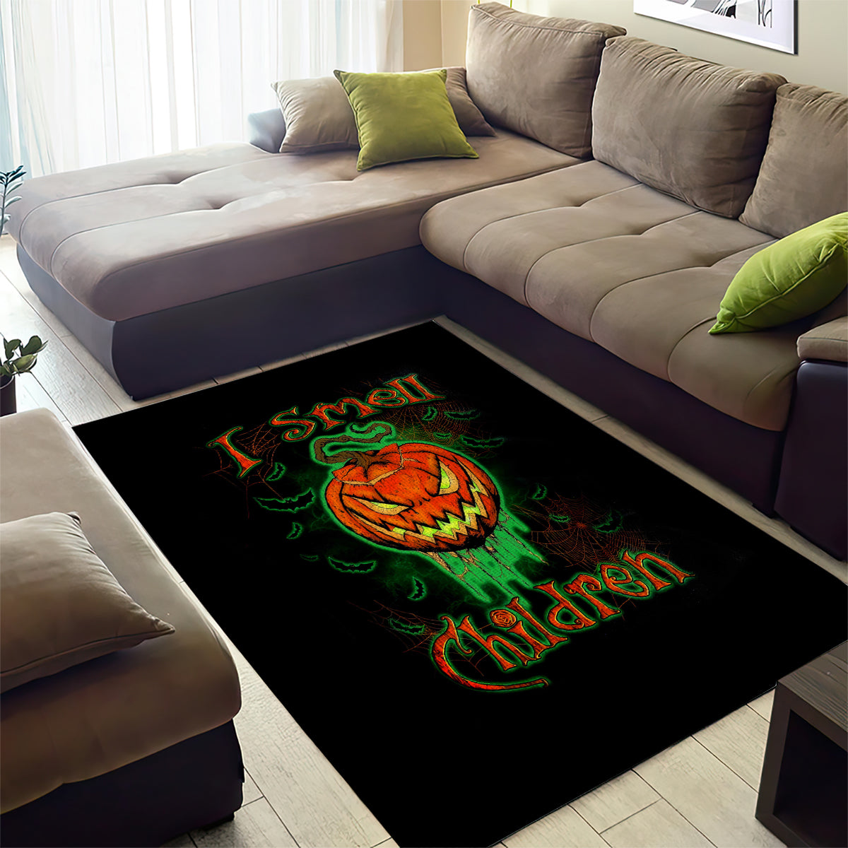 Jack O Lantern Skull Area Rug I Smell Children - Wonder Print Shop