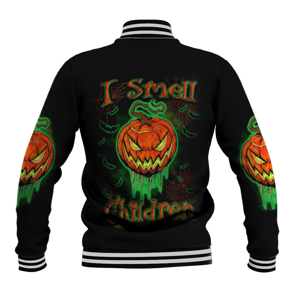 Jack O Lantern Skull Baseball Jacket I Smell Children - Wonder Print Shop