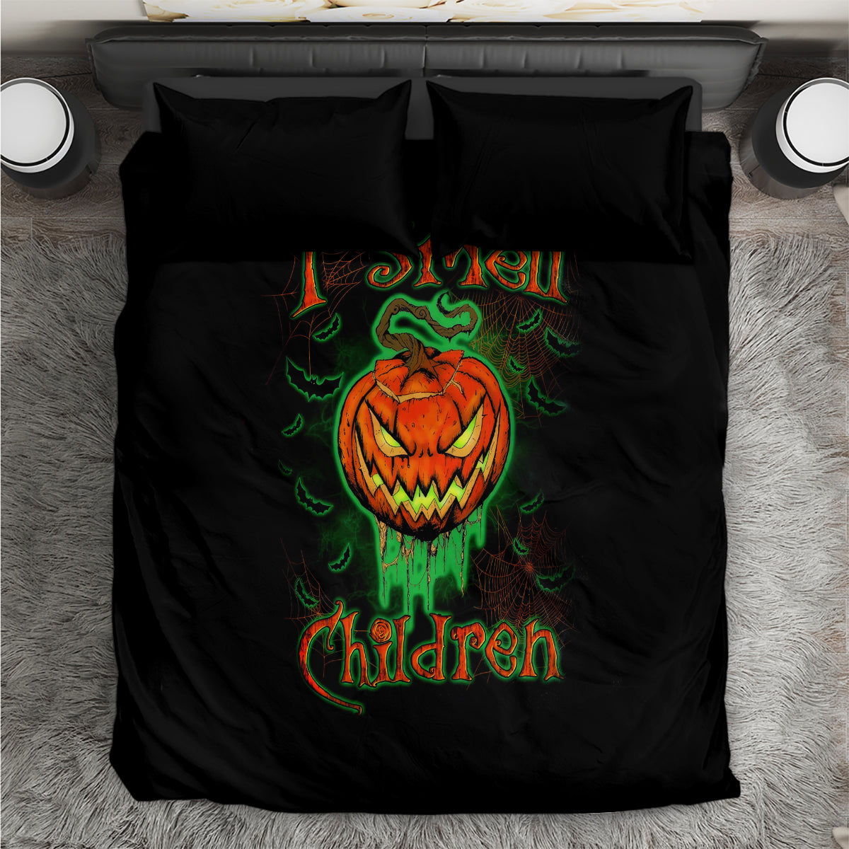 Jack O Lantern Skull Bedding Set I Smell Children - Wonder Print Shop