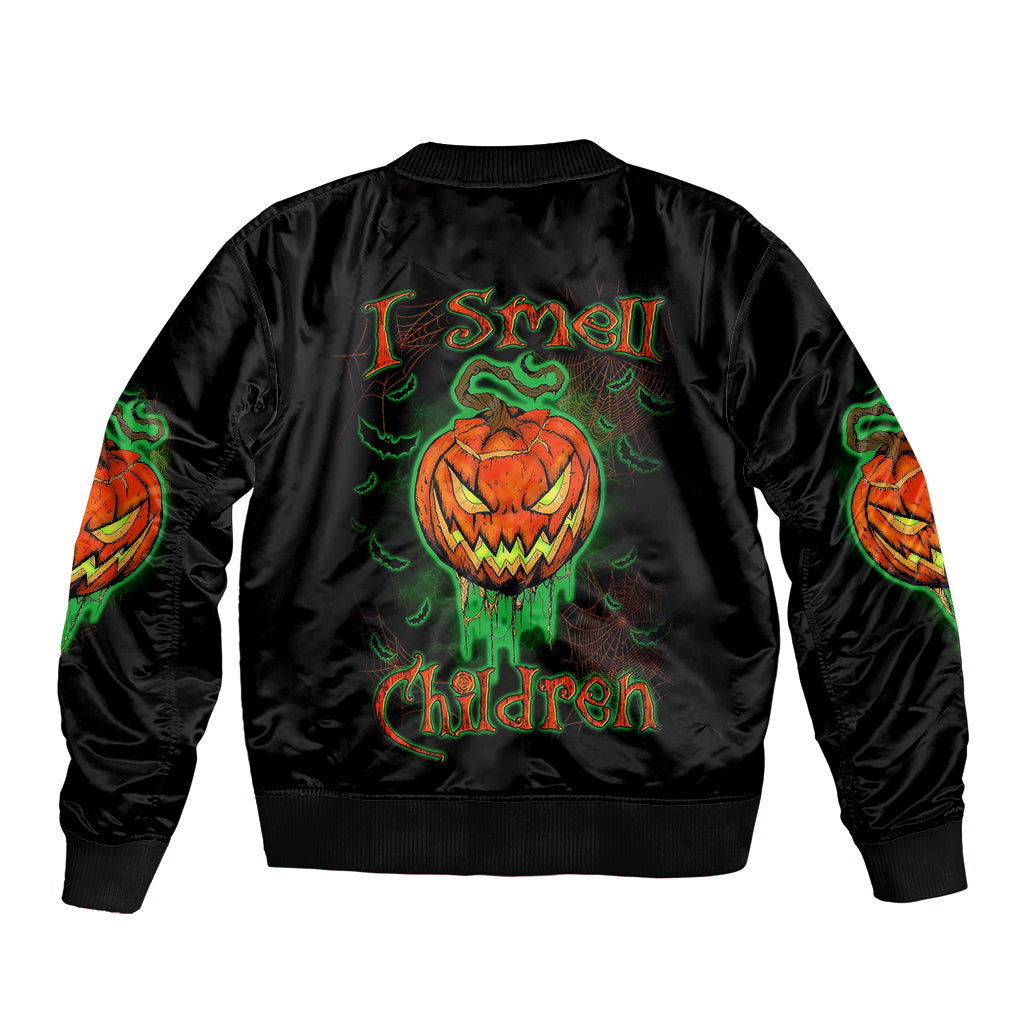 Jack O Lantern Skull Bomber Jacket I Smell Children - Wonder Print Shop