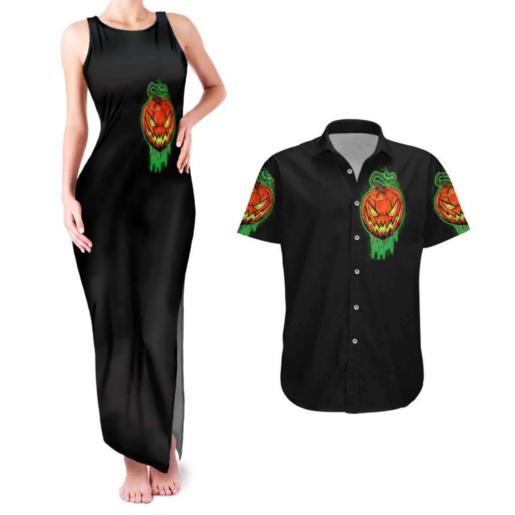 Jack O Lantern Skull Couples Matching Tank Maxi Dress and Hawaiian Shirt I Smell Children - Wonder Print Shop