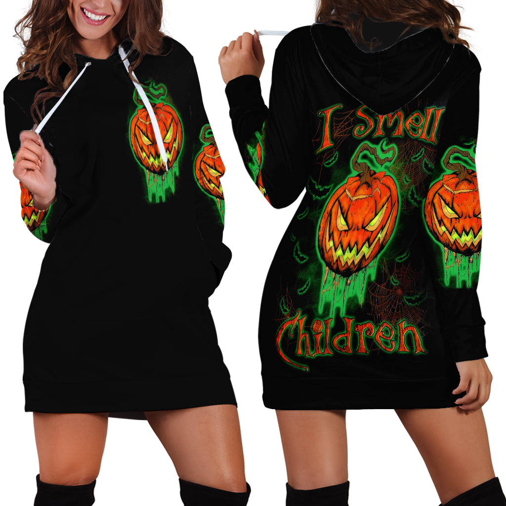 Jack O Lantern Skull Hoodie Dress I Smell Children - Wonder Print Shop