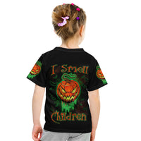 Jack O Lantern Skull Kid T Shirt I Smell Children - Wonder Print Shop