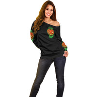 Jack O Lantern Skull Off Shoulder Sweater I Smell Children - Wonder Print Shop