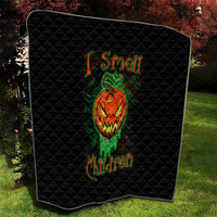 Jack O Lantern Skull Quilt I Smell Children - Wonder Print Shop