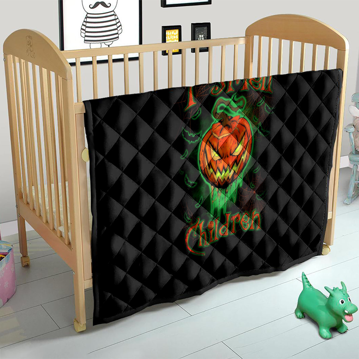 Jack O Lantern Skull Quilt I Smell Children - Wonder Print Shop