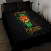 Jack O Lantern Skull Quilt Bed Set I Smell Children - Wonder Print Shop