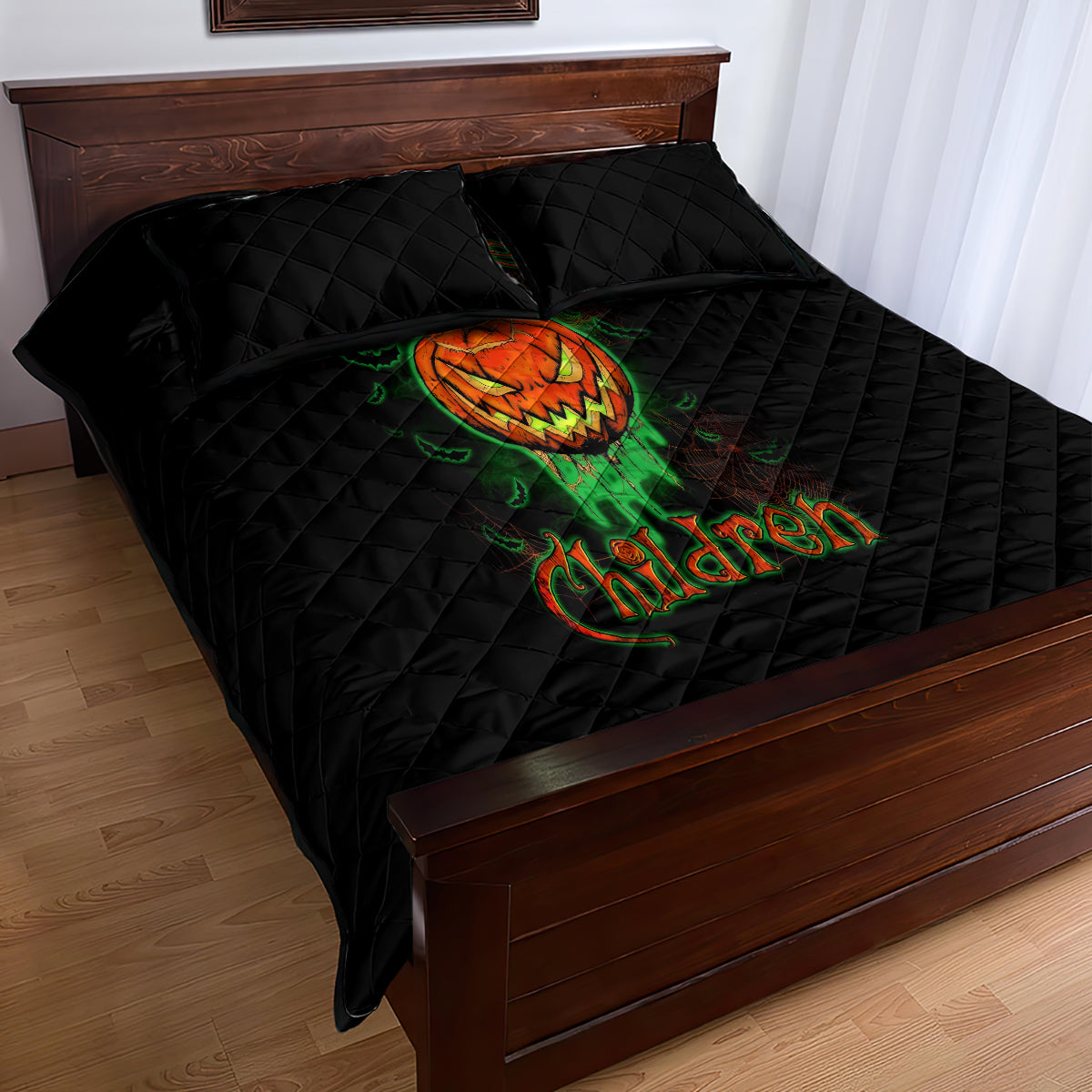 Jack O Lantern Skull Quilt Bed Set I Smell Children - Wonder Print Shop