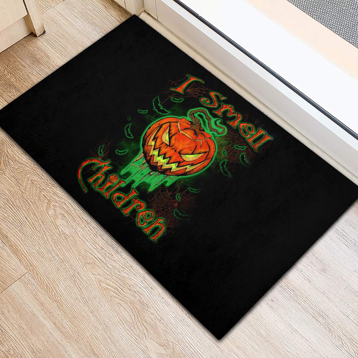 Jack O Lantern Skull Rubber Doormat I Smell Children - Wonder Print Shop