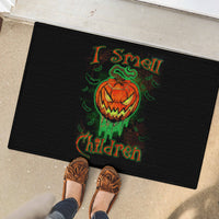 Jack O Lantern Skull Rubber Doormat I Smell Children - Wonder Print Shop