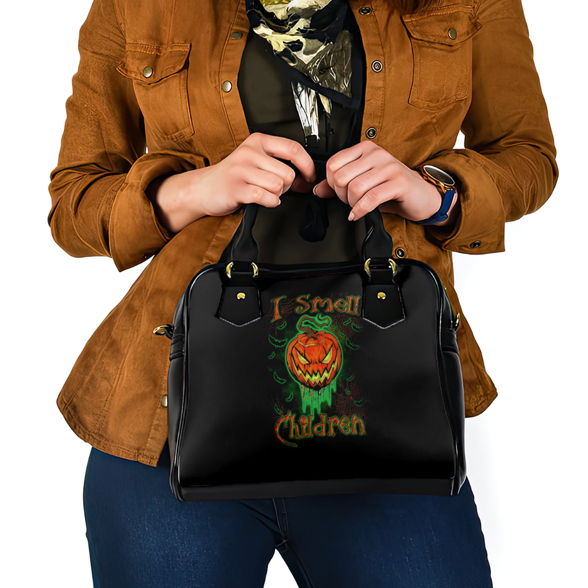 jack-o-lantern-skull-shoulder-handbag-i-smell-children