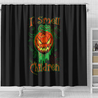jack-o-lantern-skull-shower-curtain-i-smell-children