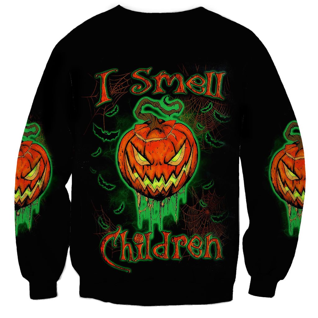 Jack O Lantern Skull Sweatshirt I Smell Children - Wonder Print Shop