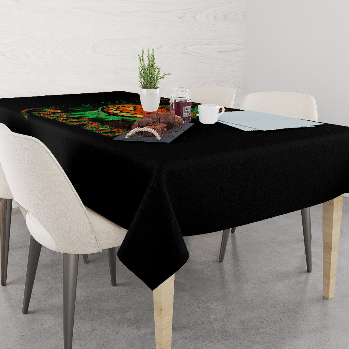Jack O Lantern Skull Tablecloth I Smell Children - Wonder Print Shop