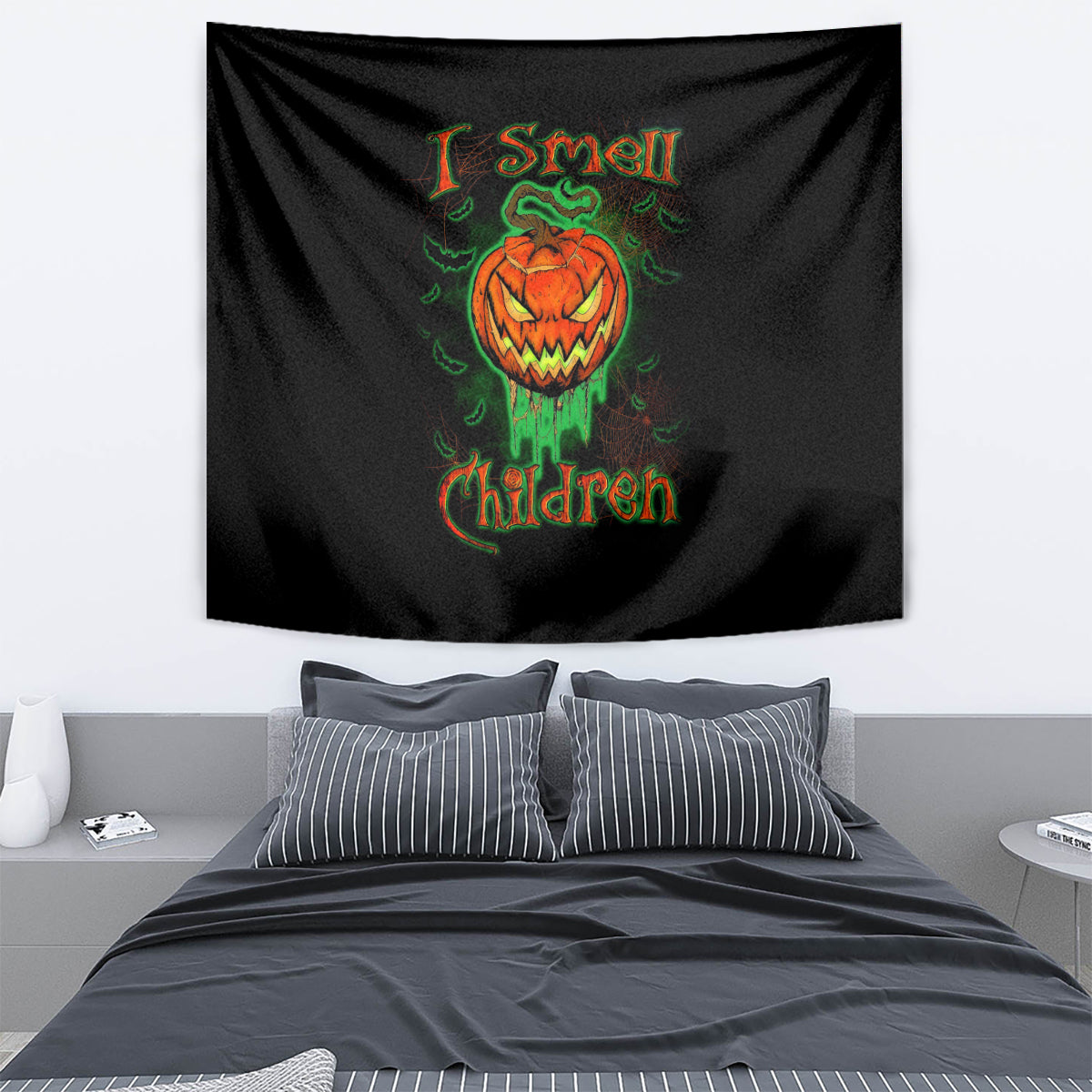 Jack O Lantern Skull Tapestry I Smell Children - Wonder Print Shop