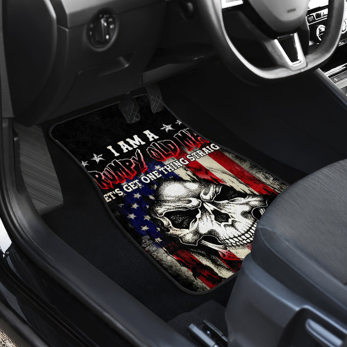 American Skull Car Mats Grumpy Old Man Motherfuckers Who Make Me Angry - Wonder Print Shop