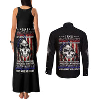 American Skull Couples Matching Tank Maxi Dress and Long Sleeve Button Shirts Grumpy Old Man Motherfuckers Who Make Me Angry - Wonder Print Shop